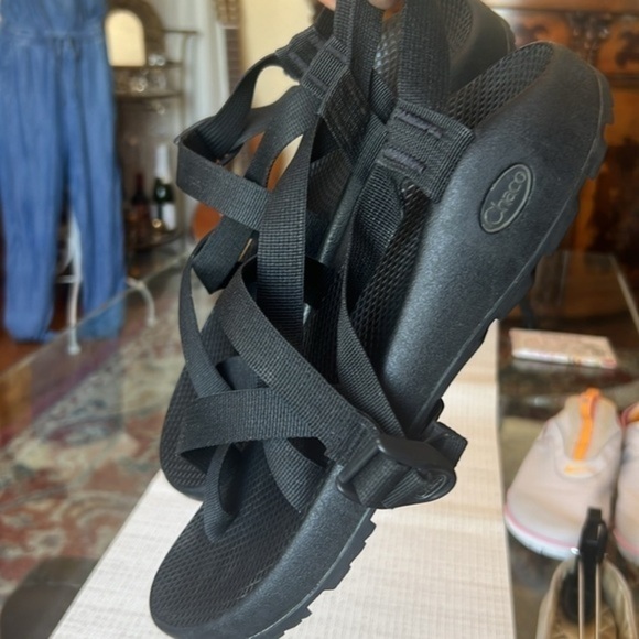 Chaco J106639 Chaco Men\'s Tegu Black Slides Excellent Pre-Owned Condition Sz 10M main image 4